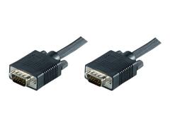 MicroConnect VGA-kabel - HD-15 (VGA) (hann) til HD-15 (VGA) (hann) - 5 m - formstøpt, tommelskruer - svart