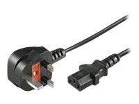 MicroConnect Strømkabel - BS 1363 til IEC 60320 C13 - 3 m - Storbritannia