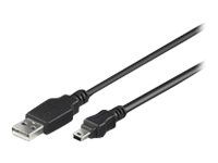 MicroConnect USB-kabel - USB (hann) til mini-USB type B (hann) - 1 m (USBAMB51)