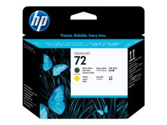 HP 72 - gul, matt svart - skriverhode