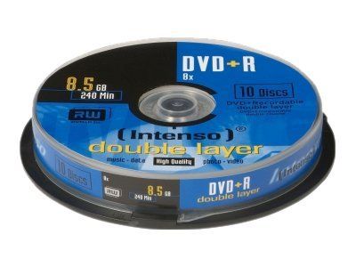 INTENSO DVD+R DL x 10 - 8.5 GB - lagringsmedier (4311142)