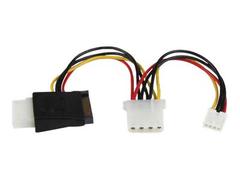 StarTech LP4 to SATA Power Cable Adapter with Floppy Power (LP4SATAFMD) - strømadapter