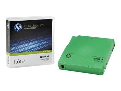 Hewlett Packard Enterprise HPE RW Data Cartridge - LTO Ultrium 4 - 800 GB / 1.6 TB - påskrivningsetiketter - grønn - for HPE MSL4048; StorageWorks Enterprise Modular Library E-Series; StoreEver Ultrium 1840 (C7974A)