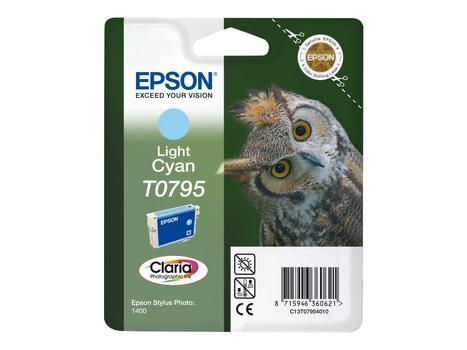 Epson T0795 - lys cyan - original - blekkpatron (C13T07954010)