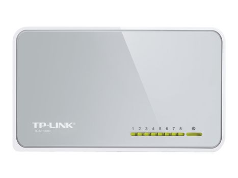 TP-Link TL-SF1008D 8-Port 10/ 100Mbps Desktop Switch - Switch - 8 x 10/100 - stasjonær (TL-SF1008D)