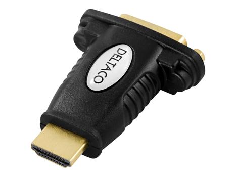 Deltaco Video adapter - HDMI / DVI - HDMI (hann) til DVI-D (hunn) (HDMI-10)