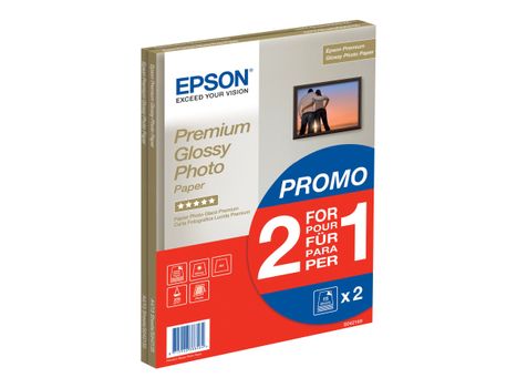 Epson Premium Glossy Photo Paper BOGOF - fotopapir - blank - 15 ark - A4 - 255 g/m² (en pakke 2) (C13S042169)