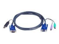 ATEN Intelligent KVM Cable 2L-5503UP - tastatur / video / mus / USB-kabel - 3 m
