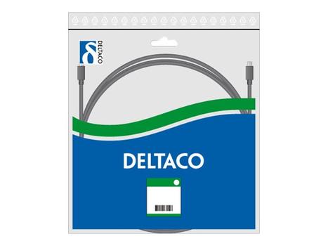 Deltaco koblingskabel - 10 m - hvit (V10-TP)
