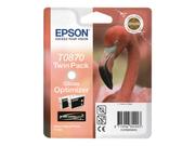 Epson T0870 - 2-pack - glanset - original - blekkoptimeringspatron (C13T08704010)