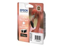 Epson T0870 - 2-pack - glanset - original - blekkoptimeringspatron