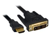 MicroConnect Videokabel - HDMI / DVI - HDMI (hann) til DVI-D (hann) - 1 m - svart (HDM191811)