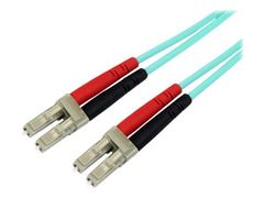 StarTech 2m Fiber Optic Cable - 10 Gb Aqua - Multimode Duplex 50/125 - LSZH - LC/LC - OM3 - LC to LC Fiber Patch Cable - koblingskabel - 2 m - akvamarin