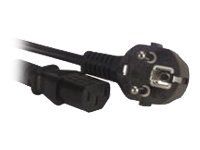 MicroConnect Strømkabel - IEC 60320 - 1.8 m - 90°-kontakt - svart