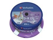 VERBATIM DVD+R DL x 25 - 8.5 GB - lagringsmedier (43667)
