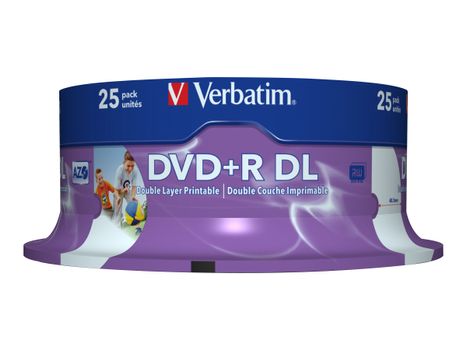 VERBATIM DVD+R DL x 25 - 8.5 GB - lagringsmedier (43667)