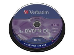VERBATIM DVD+R DL x 10 - 8.5 GB - lagringsmedier
