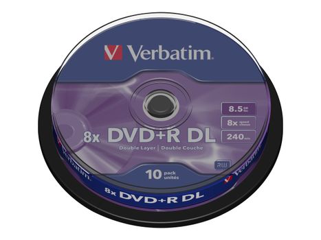 VERBATIM DVD+R DL x 10 - 8.5 GB - lagringsmedier