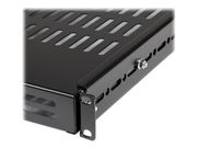 StarTech 1U Adjustable Vented Server Rack Mount Shelf - 175lbs - 19.5 to 38in Deep Universal Tray for 19" AV/ Network Equipment Rack (ADJSHELF) rack-hylle - 1U (ADJSHELF)