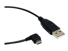 StarTech 3 ft / 91cm Micro USB Cable - A to Right Angle Micro B - USB Type A - 90 Degree Micro-USB Type B (M) - Black (UUSBHAUB3RA) - USB-kabel - USB til Micro-USB type B - 90 cm