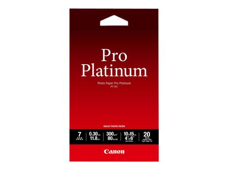 Canon Photo Paper Pro Platinum - fotopapir - 20 ark - 100 x 150 mm - 300 g/m² (2768B013)