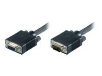 MICROCONNECT VGA-forlengelseskabel - HD-15 (VGA) (hann) til HD-15 (VGA) (hunn) - 1 m - svart
