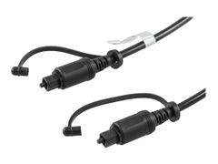 Deltaco TOTO-10 - Digital audiokabel (optisk) - TOSLINK (hann) til TOSLINK (hann) - 10 m - fiberoptisk - svart