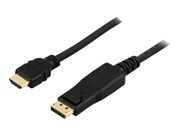 Deltaco DP-3020 - Videokabel - DisplayPort / HDMI - DisplayPort (hann) til HDMI (hann) - 2 m (DP-3020)