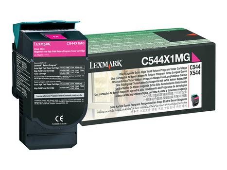 LEXMARK Ekstra høy ytelse - magenta - original - tonerpatron - LCCP, LRP (C544X1MG)