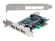 StarTech 4 Port PCI Express Low Profile High Speed USB Card - PCIe USB 2.0 Card - PCI-E USB 2.0 Card (PEXUSB4DP) - USB-adapter - PCIe - 4 porter (PEXUSB4DP)