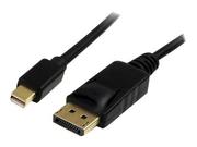 StarTech 6ft Mini DisplayPort to DisplayPort Cable - M/M - mDP to DP 1.2 Adapter Cable - Thunderbolt to DP w/ HBR2 Support (MDP2DPMM6) - DisplayPort-kabel - Mini DisplayPort (hann) til DisplayPort (hann) - 1.8 (MDP2DPMM6)