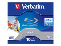 VERBATIM 10 x BD-R - 25 GB 6x - skrivbar overflate - CD-eske