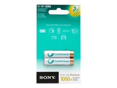Sony NH-AAAB2KN batteri - 2 x AAA - NiMH (NHAAAB2KN)
