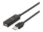 Deltaco USB2-EX10M - USB-forlengelseskabel - USB (hann) til USB (hunn) - USB 2.0 - 10 m - aktiv (USB2-EX10M)
