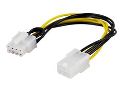 Deltaco SSI-61 - Strømadapter - 6-pins PCIe-strøm (hann) til 8-pins PCIe-strøm (hunn) - 10 cm