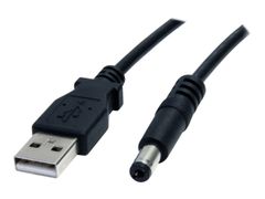StarTech 3 ft USB to Type M Barrel 5V DC Power Cable - Power cable - USB (power only) (M) to DC jack 5.5 mm (M) - 3 ft - molded - black - USB2TYPEM - strømkabel - 91 cm