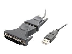 StarTech USB to RS232 DB9/DB25 Serial Adapter Cable - M/M - Seriell adapter - USB 2.0 - grå