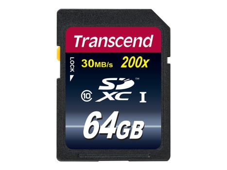 Transcend Premium - Flashminnekort - 64 GB - Class 10 - SDXC