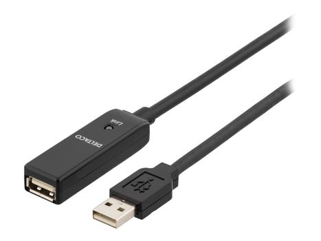 Deltaco USB2-EX5M - USB-forlengelseskabel - USB til USB - 5 m (USB2-EX5M)