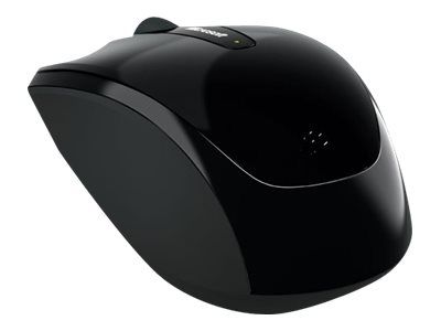 Microsoft Wireless Mobile Mouse 3500 - Mus - høyre- og venstrehåndet - optisk - 3 knapper - trådløs - 2.4 GHz - USB trådløs mottaker - svart (GMF-00042)