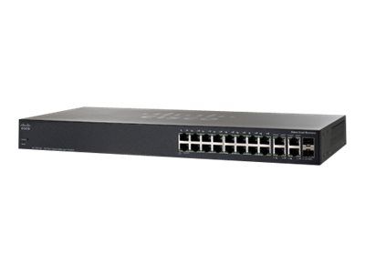 Cisco Small Business SG300-20 - Switch - L3 - Styrt - 18 x 10/ 100/ 1000 + 2 x kombo-Gigabit SFP - stasjonær (SRW2016-K9-EU)