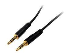 StarTech 3.5mm Audio Cable - 10 ft - Slim - M / M - AUX Cable - Male to Male Audio Cable - AUX Cord - Headphone Cable - Auxiliary Cable (MU10MMS) - lydkabel - 3 m