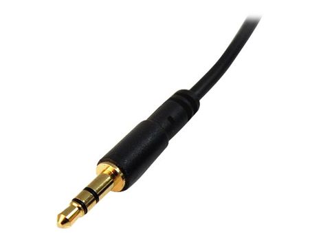 StarTech 3 ft Slim 3.5mm Stereo Audio Cable - M/M - Lydkabel - ministereojakk (hann) til ministereojakk (hann) - 91 cm - svart (MU3MMS)