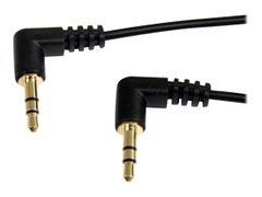StarTech 3 ft Slim 3.5mm Right Angle Stereo Audio Cable - M/M (MU3MMS2RA) - lydkabel - 91 cm
