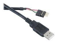 AKASA EXUSBIE-40 - USB-kabel - USB (hann) - USB 2.0 - 40 cm - svart (EXUSBIE-40)