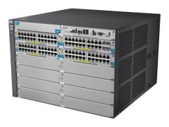 Hewlett Packard Enterprise HPE Aruba 5412-92G-PoE+-4G v2 zl - Switch - L4 - Styrt - 92 x 10/100/1000 (PoE) + 4 x SFP - rackmonterbar - PoE - med HP 5400 zl Switch Premium License