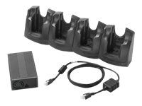 Zebra 4-Slot Charge Only Cradle Kit - håndholdt ladestativ + strømadapter