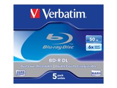 Verbatim 5 x BD-R DL - 50 GB 6x - CD-eske