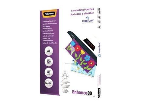 FELLOWES 80 mikroner - 100 - A4 (210 x 297 mm) lamineringspunger (5306114)