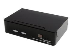 StarTech 2 Port DVI USB KVM Switch with Audio and USB 2.0 Hub (SV231DVIUA) - KVM / lyd / USB-svitsj - 2 porter